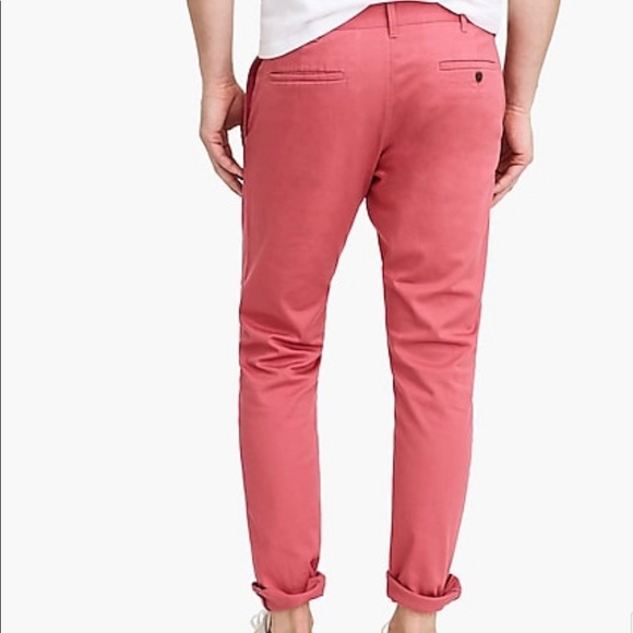 NWT, J.Crew Men’s Slim, Flex Red Khaki Pant 33/32 - Picture 2 of 6
